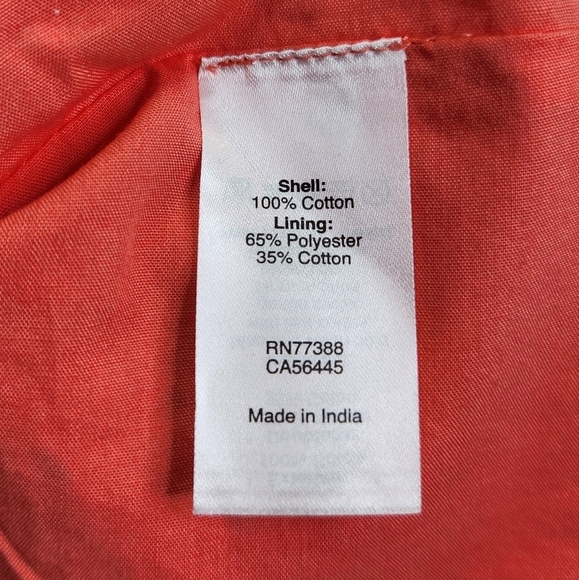 J CREW Factory NWT Eyelet Strapless Dress Salmon Pink Sz 6 - Picture 8 of 9